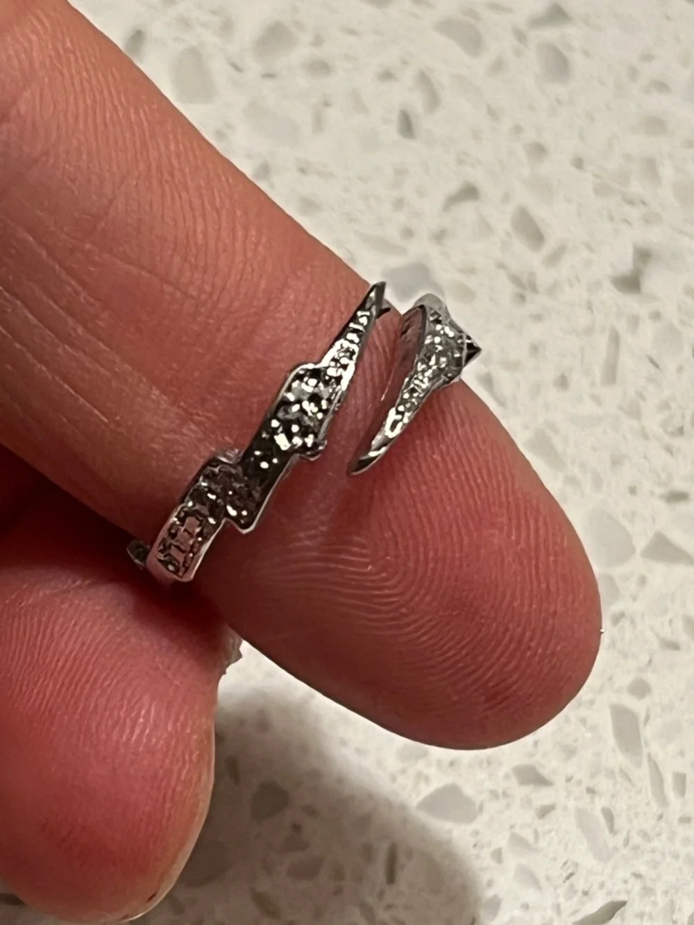 Niche Lightning Bolt Ring, Men's Accessory‎